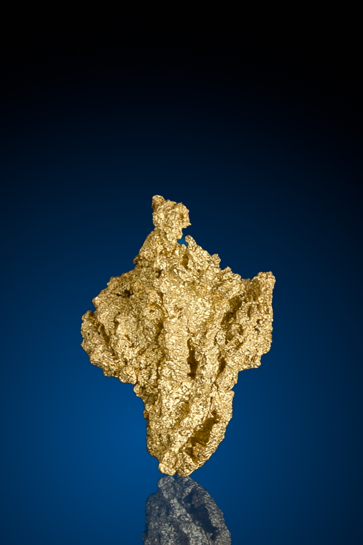 (image for) Crystalline Gold Nugget from the Ten Mile District of Nevada - 0.99 grams